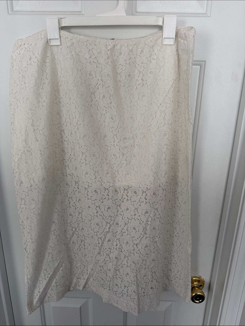 Old Navy Women’s High-Waisted Sea Salt White Lace Midi Skirt Size XL - Picture 2 of 4